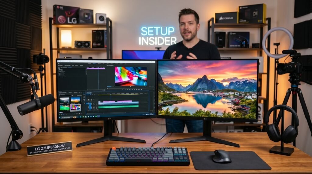 best monitor for home office under 300 on clean desk