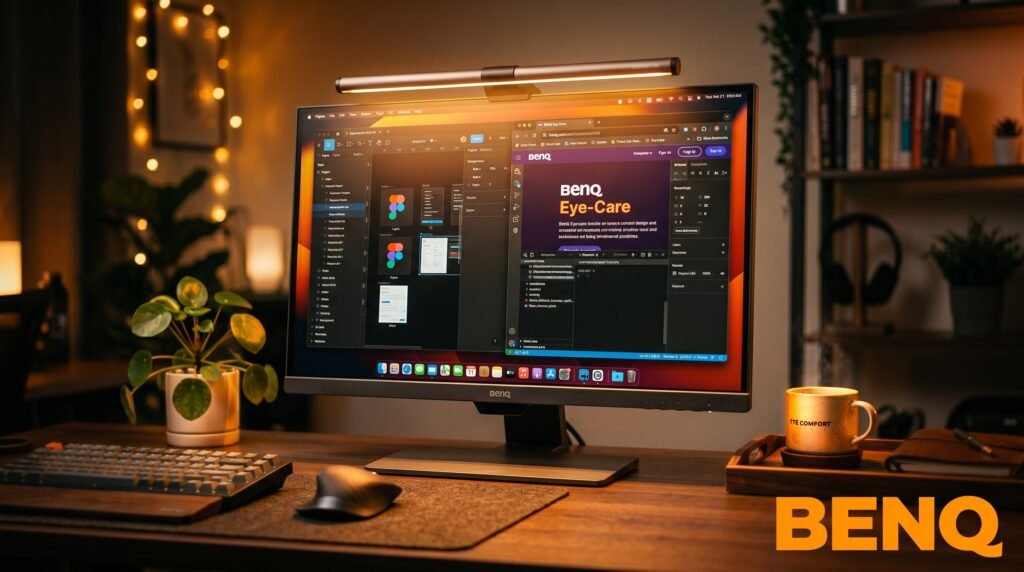 best monitor for eye strain 2026 flicker free low blue light IPS