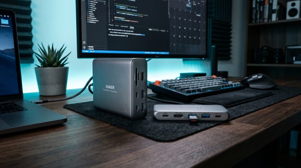 best USB hub for home office 2026 desk setup connectivity