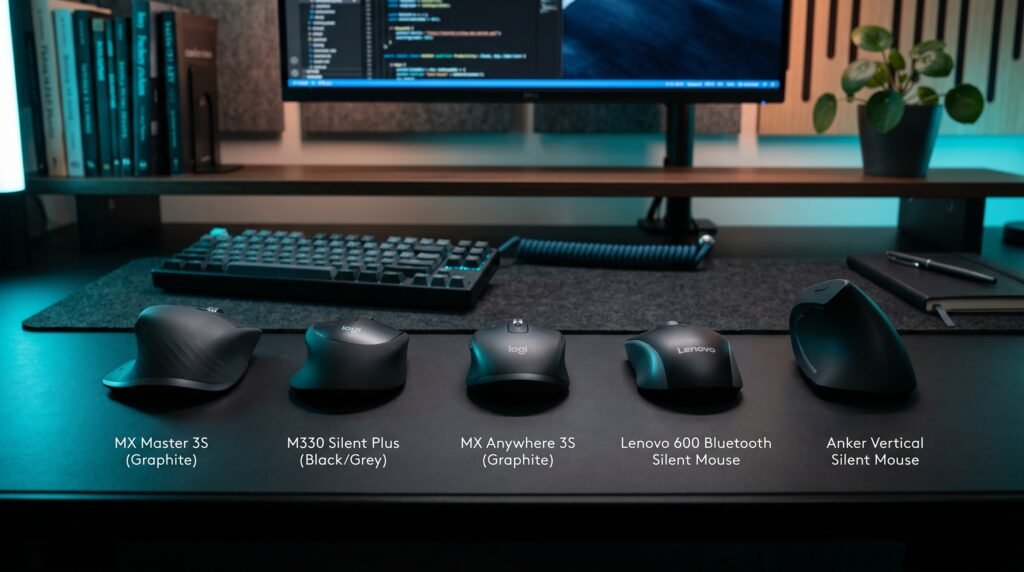 best silent mouse for office 2026 wireless desk setup