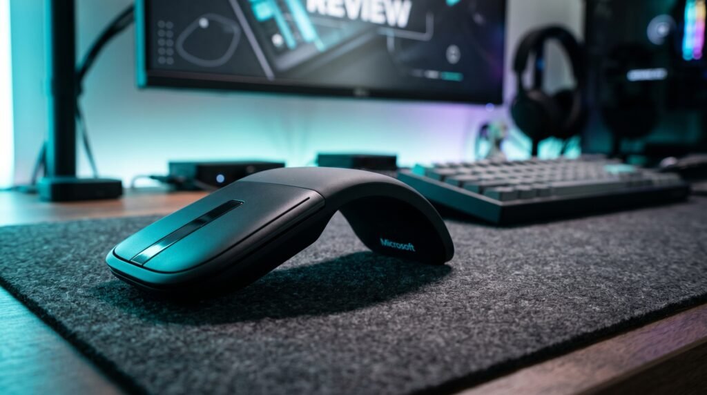 best wireless mouse for laptop on clean desk setup