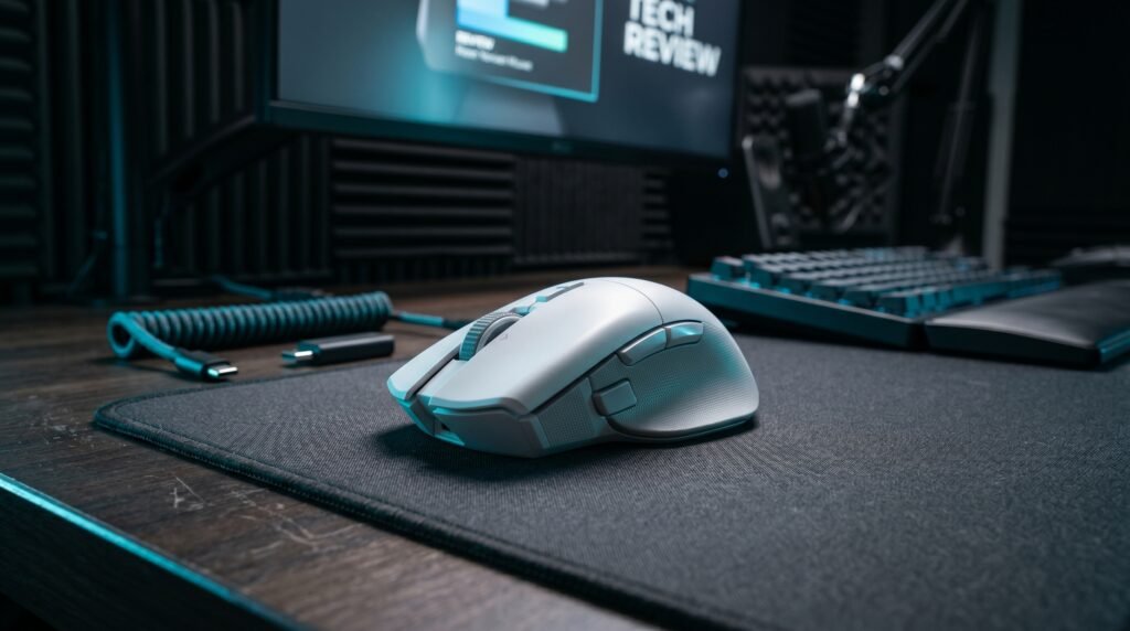 best wireless mouse for laptop on clean desk setup