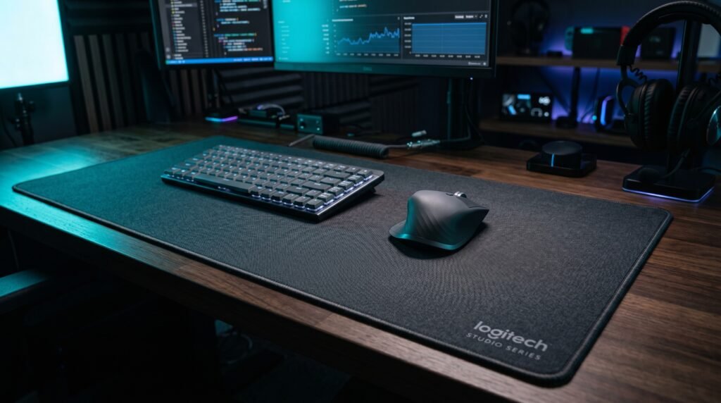 best desk mat for home office on clean minimal desk setup