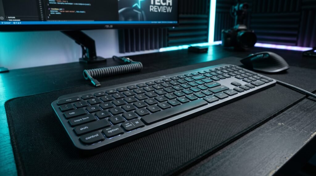 Logitech MX Keys vs Apple Magic Keyboard side by side comparison