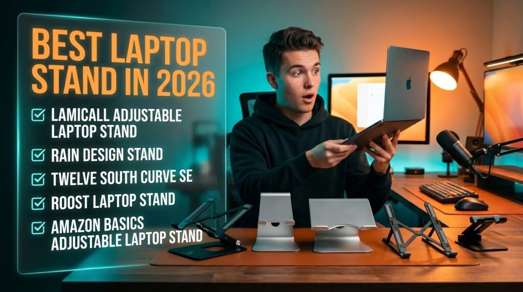 best laptop stand for desk 2026 ergonomic home office setup
