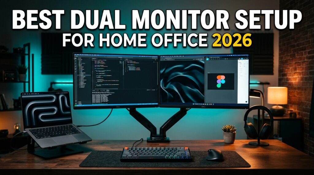 Best Dual Monitor Setup for Home Office in 2026 desk productivity