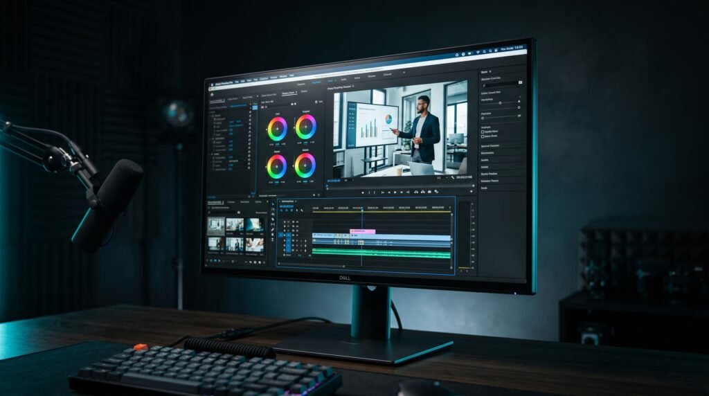 Dell UltraSharp vs LG UltraFine monitor comparison desk setup 2026