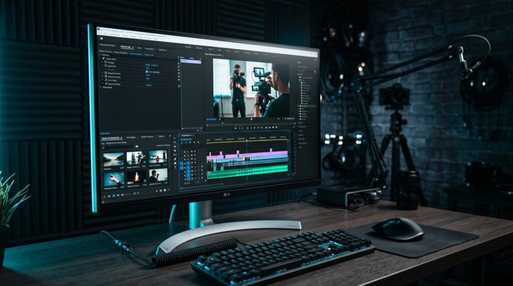 Dell UltraSharp vs LG UltraFine monitor comparison desk setup 2026