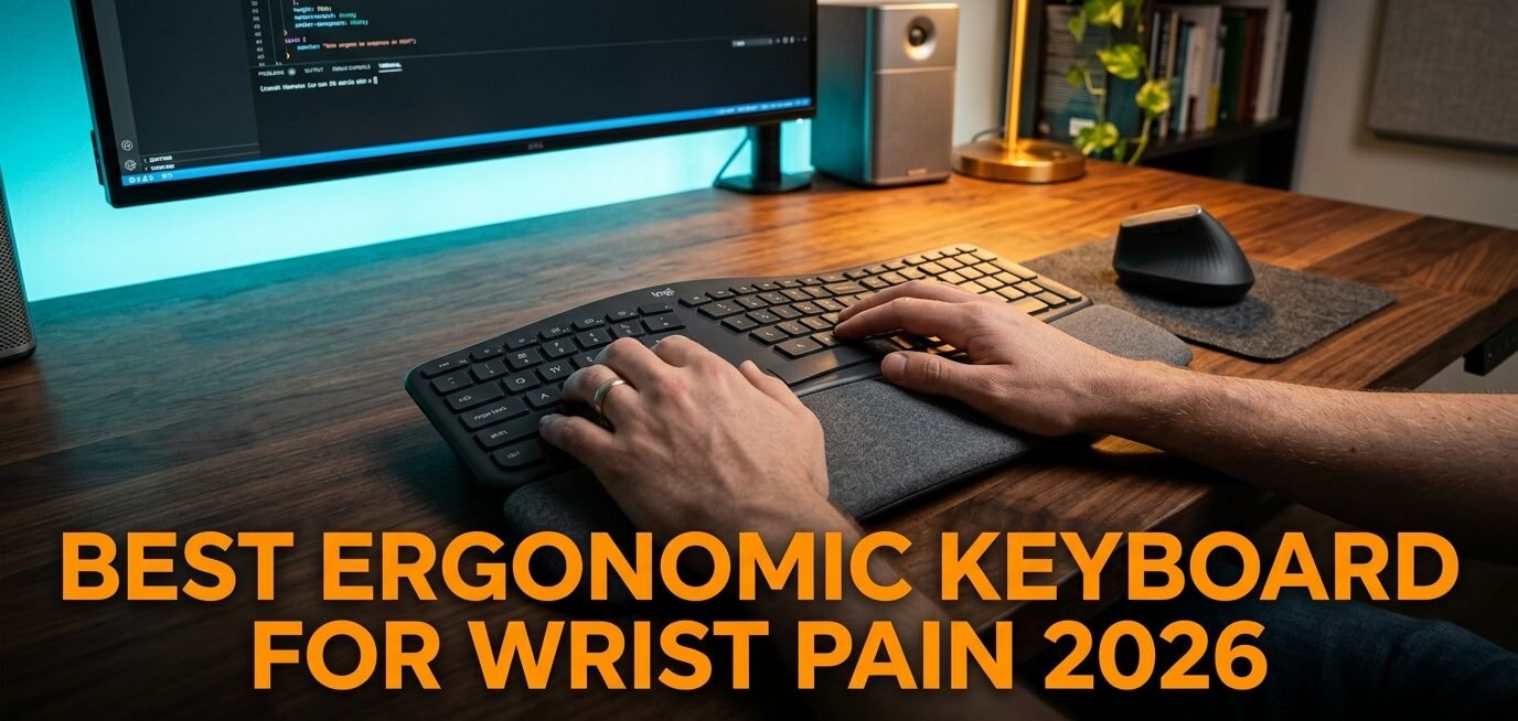 best ergonomic keyboard for wrist pain on home office desk