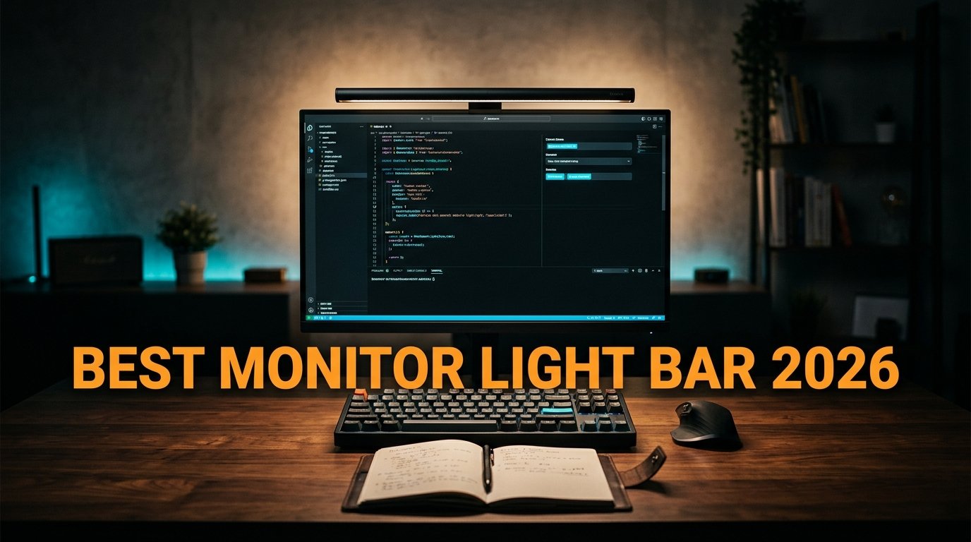 best monitor light bar 2026 on home office desk