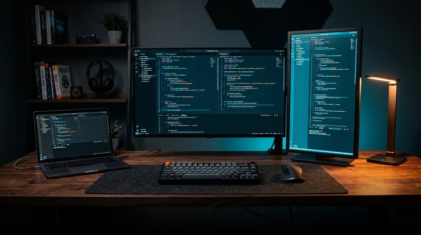best monitor for programming 2026 on developer desk setup