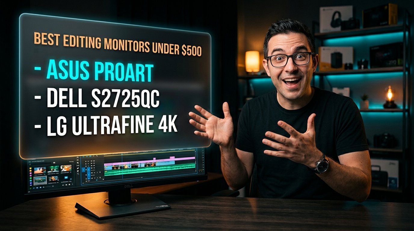 Best monitor for video editing under 500 on desk