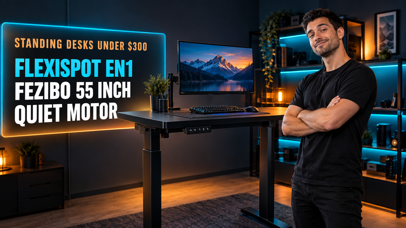 Best standing desk under 300 in dark home office