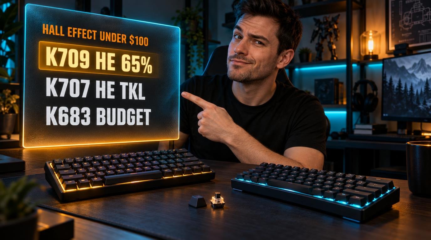 Best hall effect keyboard under 100 on dark gaming desk