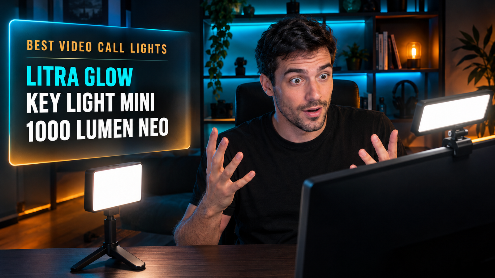 Best light for video calls mounted on a home office monitor