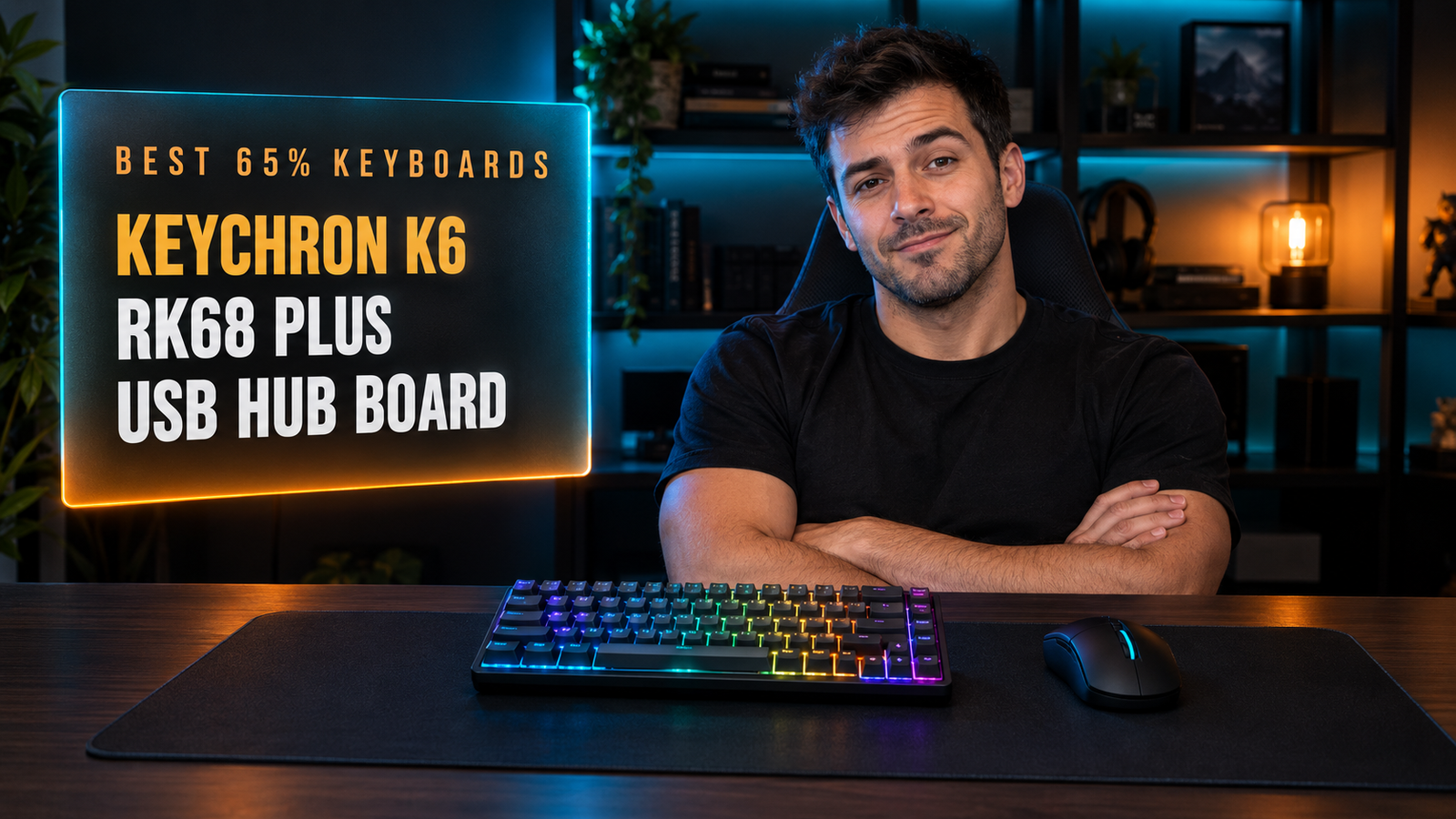 Best 65 percent keyboard on a dark home office desk