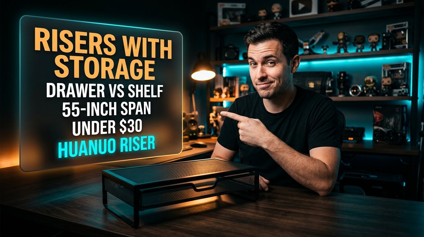 Best monitor stand riser with storage on a desk